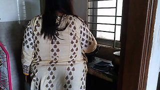 Desi Bhabhi Rough Anal Fucked by Devar in Kitchen When She Was Cocking