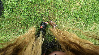 POV - Predicament - Endurance - Dominatrix Fucks Her Slave’s Strap-on While His Cock Is Locked (219)