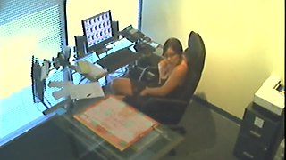 Spex whore masturbating at the office