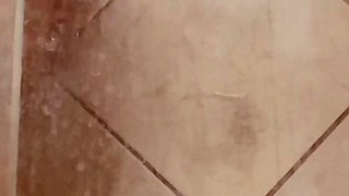Girl Being Filmed While Taking a Shower, Showing off Her Hairy Pussy.