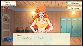 Lusty Buccaneers Parody Hentai Game Ep.3 FIRST paid BLOWJOB for Nami !