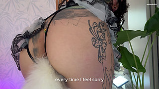 The Maid Feels a Man Shrinking Inside Her Ass.