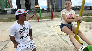 I Pretend to Be an Aerobics Teacher as an Excuse to Fuck a Stranger and Fill Her Entire Pussy with Milk