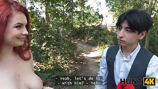 Hunt4k. huge boobed redhead tempted a stranger and fucked him in front of her boyfriend