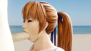 Kasumi Blowjob on the Beach
