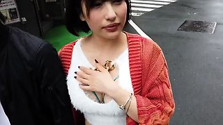 Brunette Flashing Her Titties And Pussy Outdoors In Public