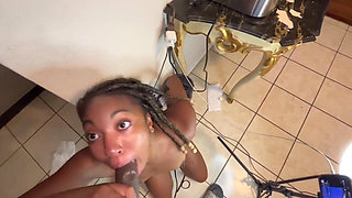 He Told Me He Would Pay Me 100 Dollars if I Suck His Big Black Cock but I Suck It for Free