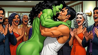 Slutty She-hulk Nudity. Cartoon
