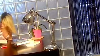 Two bi boys with a hot blonde babe hardcore fuck