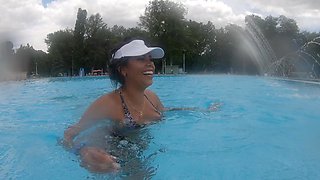 Kinky Latina Kesha in a sizzling poolside romp with Porno Dan