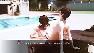 Fate and Life: Vaulinhorn 11 - Matias & Maive Bathroom Sex, Alfred & Joyce Pool Fucking in 3D Hentai