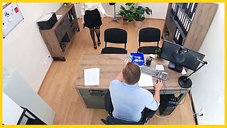 Loan4k. horny stunner seduced a stranger in the office and got slapped for her slutty behaviour