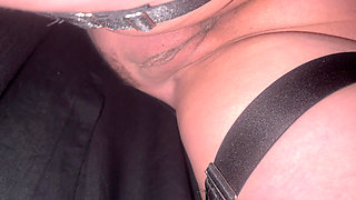 On the subway without panties. Naked in public.