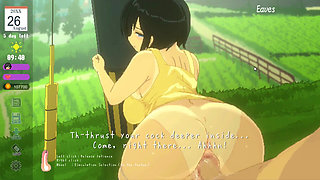 Hentai Game - Busty Countryside Beauty in a Passion-filled Summer Scene