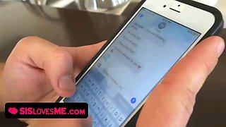 Sis Loves Me - perv brother and his friend take turns hardcore his hot stepsis