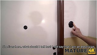 After Great Blowjob Guy Makes It Vaginally With Busty Mature