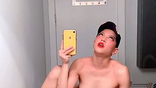 Giant dick fills brunette teens ass