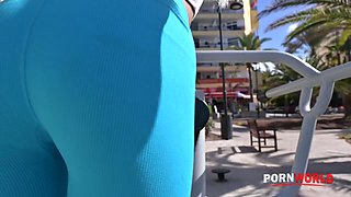 Athletic Blonde Veronica Leal Gets DPd By Two Strangers Outside GP2815