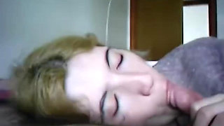 Young Blonde with Sucks Cock with Love and Gets a Cumshot in the End