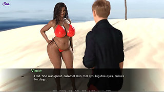 Wet Bikini Wearing Wife in Beach