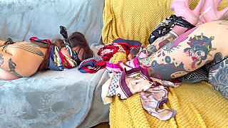 Zeena and Mimi After Party Bondage Silk Scarves & Seduction (4k)