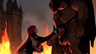 Big Black Warriors Ravage European Maidens in Medieval Castle