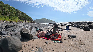 Lost Between Tides and Each Other -horny Ebony MILF Rides Her Lover