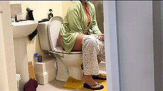 Caught Step mom peeing