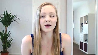 Blonde Teen Solo Masturbating On Webcam