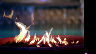 Big juggs Asian babe posed totally naked