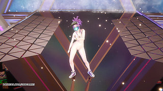 [mmd] Aespa - Supernova Akali Sexy Naked Dance League of Legends Uncensored Hentai