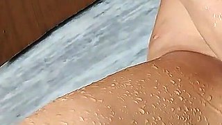 Sexy Baby Enjoy Sex in Bathroom Nude Bathing with Her Watch Men