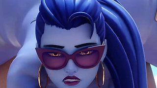 Widowmaker From Overwatch - Sniper Mission Failed Because of Big Cock - Doggystyle & Beach Jack-o Pose Big Ass Fuck 3D