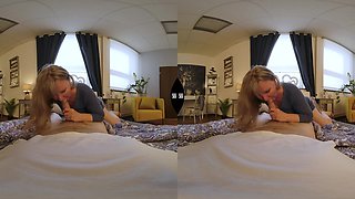 Blonde Surrenders to Wild Passion with Intense POV Climax