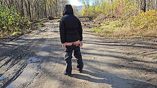 Beautiful autumn and my bare ass went for a walk