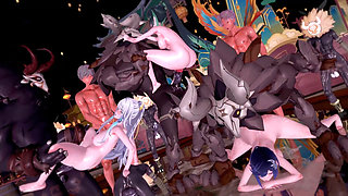 Genshin Impact - Lantern Rite Fuck Fiest Gangbang Genshin Girls Creamed 4 - 3D Hentai Animations