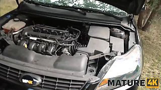 Hot MILF Texas Patti fucks on top of car while husband's away - Charlie Dean and jetset join in!