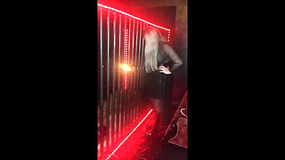 Slave in XXL cage is growing over!