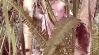 Sexy beautiful ass brunette babe outdoor solo