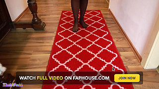 Asmr Nylon Walking on Carpet - Sheer Stockings Feet and Soft Footstep Sounds