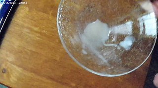 Sperm martini freshly whipped and brewed