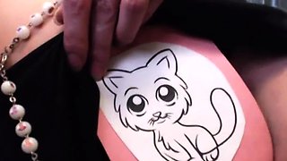 Busty redheaded milf fucking in black lingerie