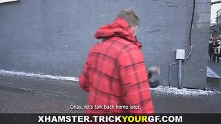 Trick your girlfriend - punished with humid Ass Fuck