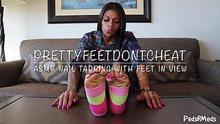 Prettyfeetdontcheat Asmr Nail Tapping with Feet in View