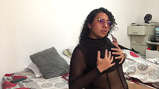 I masturbate in front of my horny stepdad until I orgasm.