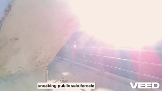 Sneaking Around The Public Solo Female Brown Skin Tease Erotic Live Reality