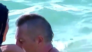 Horny skinny teen Megan secretly fucked by step brother on the beach