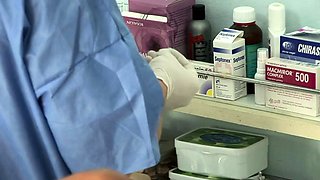 Horny doctor loves fake boobs