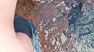 Beautiful mature wife and a beautiful outdoor ANAL on the river