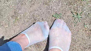 Feet step softly